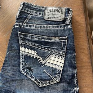 Men’s salvage jeans exclusively for the buckle slim straight. 33 R.